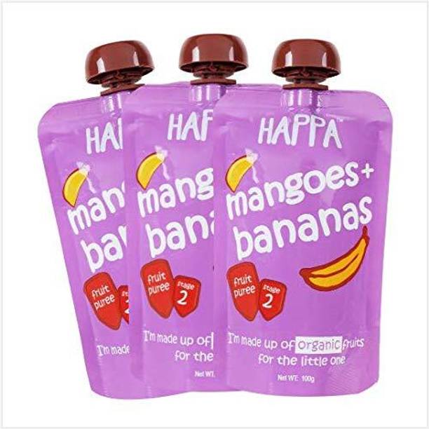 Happa Baby Food Puree | Organic | Stage 2 (6M+) | 100% Fruit | Cereal