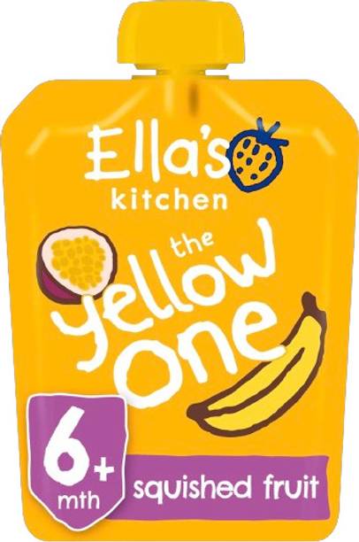 Ella's Kitchen The Yellow One Organic Fruit Smoothie, UK-Made Vegetarian Baby Puree Cereal