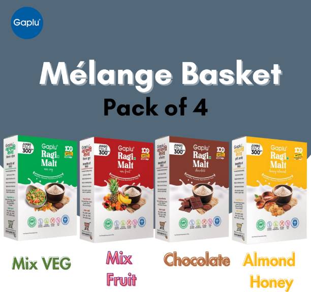 GAPLU Mix Fruit,Mix Veg,Chocolate,Honey Almond(All 300 Gram) (Pack-4) Cereal