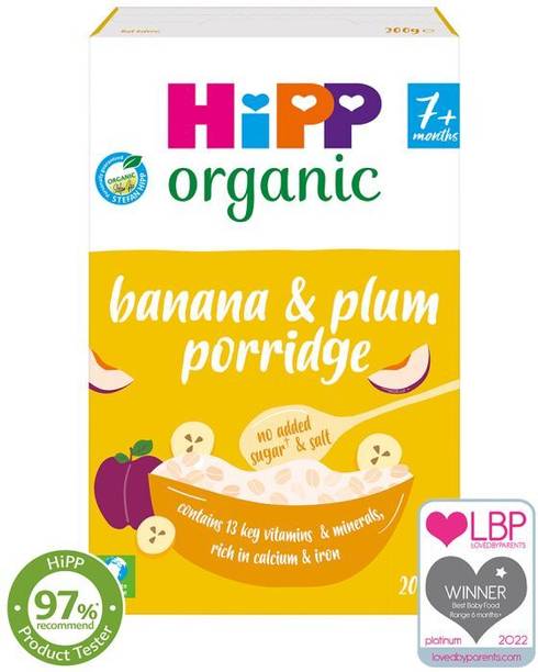 Hipp Organic Banana & Plum Porridge, European-Made Cereal