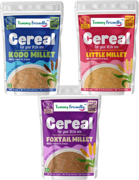 TummyFriendly Foods Kids Cereal Baby Food for 1 year Toddlers Foxtail, Little & Kodo Millet Cereal