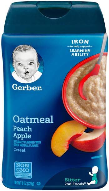 GERBER Oatmeal Peach Apple Cereal - 227g (8oz) Cereal