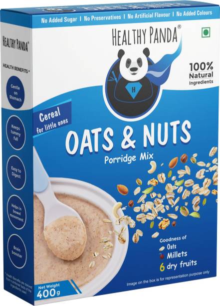 HEALTHY PANDA Oats & Nuts Cereal Mix (400g)-Baby food-Oats for baby-Cereal for Kids-dry fruit Cereal