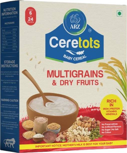 arz home made food Arz Ceretots Multigrain and Dry Fruits Baby food Cereal (300 g, 6+ Months) Cereal