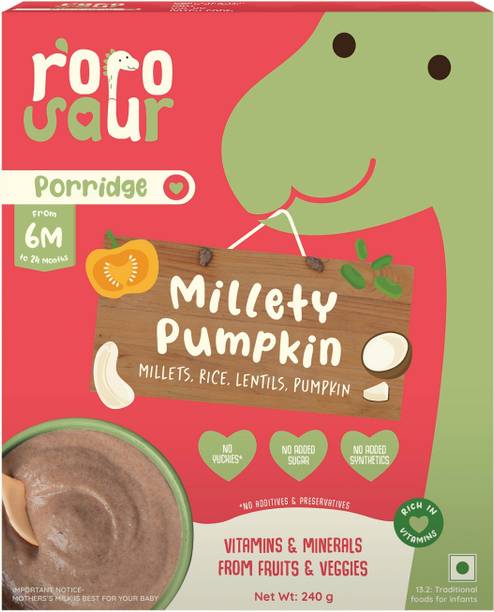 Rorosaur Baby Food - Porridge Mix with Millets, Fruits & Veggies | No Added Sugars Cereal