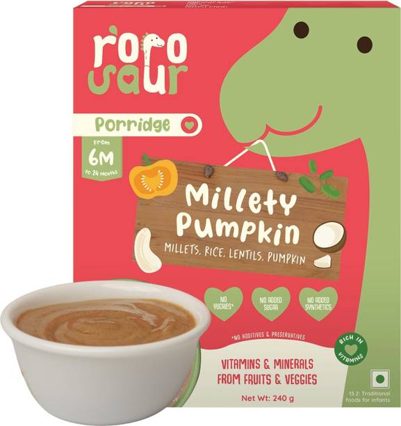 Rorosaur Baby Food - Porridge Mix with Millets, Fruits & Veggies Cereal