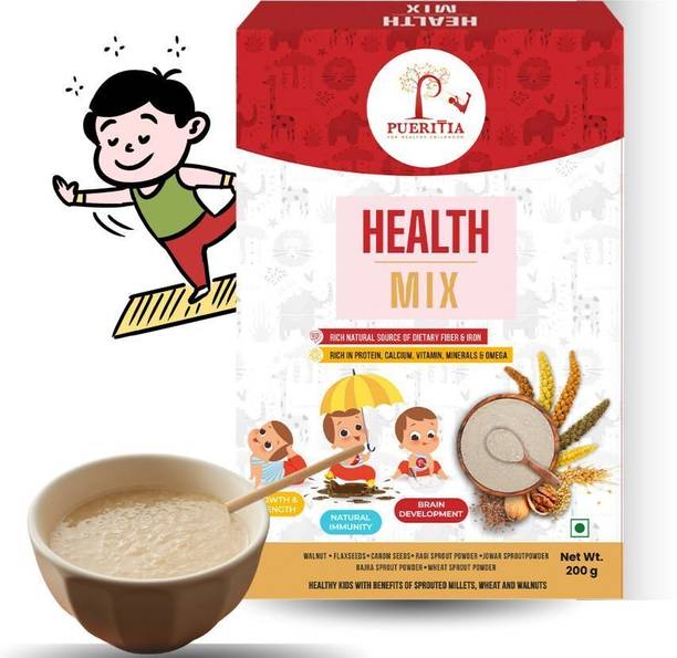 Pueritia Health Mix, Blend of sprouted millets & Walnuts, for babies and children Cereal