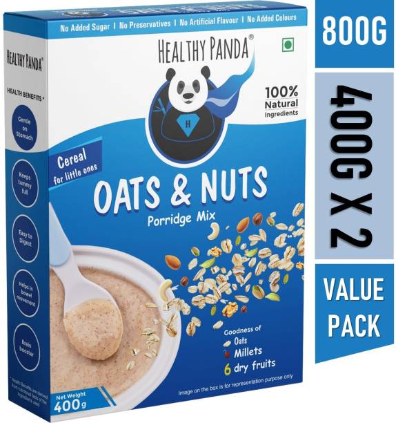 HEALTHY PANDA Oats & Nuts Cereal Mix-Baby food-Oats for baby-Cereal for Kids-dry fruit Cereal Cereal