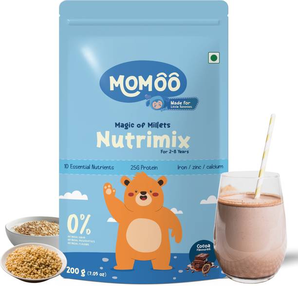 MOMOO Nutrimix Nutrition Powder for Kids | Magic of Millets | 100% Natural | 200g Cereal