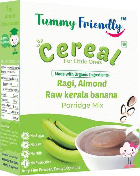 TummyFriendly Foods Organic Sprouted Ragi Almonds Dates Porridge Mix | Made of Sprouted Ragi Powder Cereal