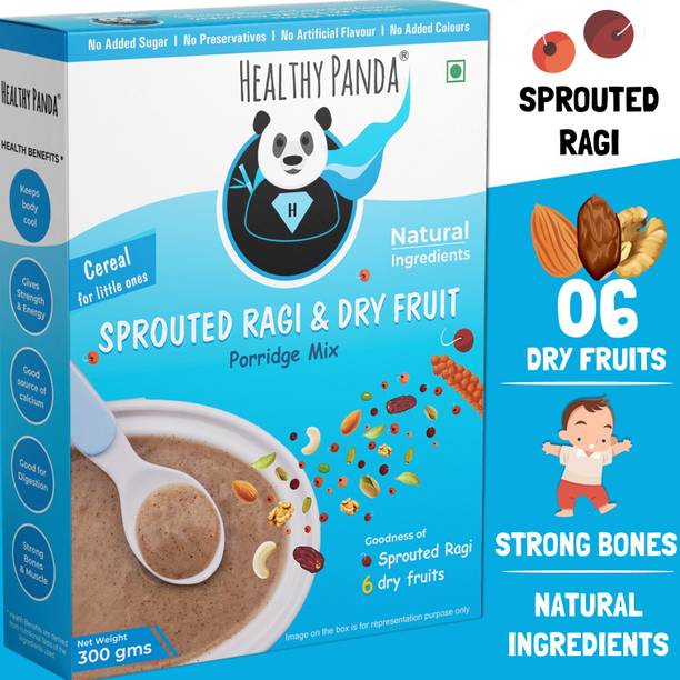 HEALTHY PANDA Organic Sugar Free |300G| Sprouted Ragi baby food |dry fruit mix| Dates | baby Cereal