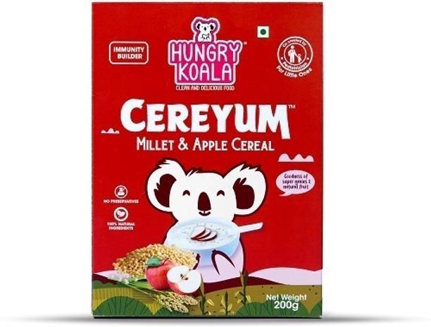 HUNGRY KOALA Millet & Apple Baby Food Goodness of Super Grains & Natural Fruit kids Cereal