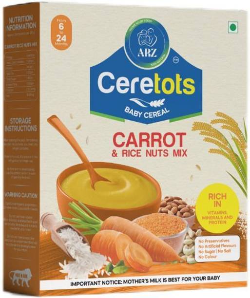 arz home made food ARZ CERETOTS CARROT RICE & NUTS MIX Baby Cereal,,Kids Food,Infant Food Cereal