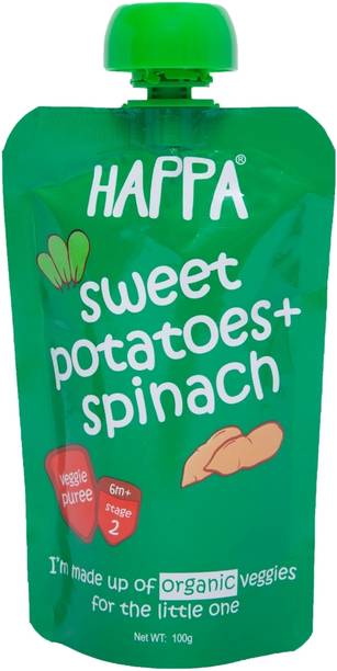 Happa Organic Baby Food 100% Vegetable Puree | No Sugar, Milk Powder, or Preservatives Cereal