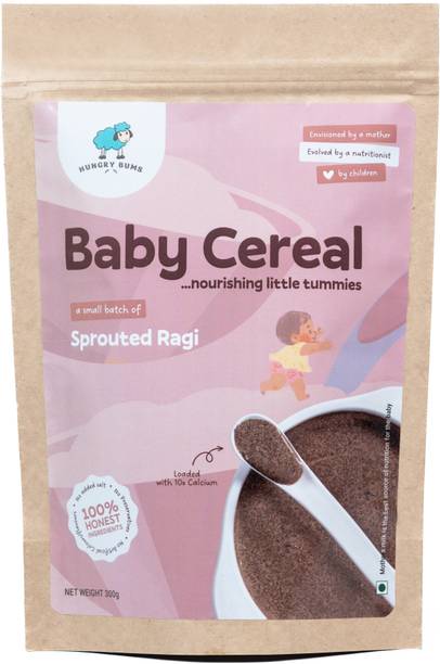 hungrybums Sprouted Ragi Cereal | Healthy Cereal | Calcium rich | No added Salt & Flavour Cereal
