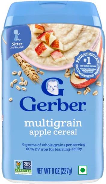 GERBER Multigrain Apple Cereal with Iron & Vitamins for Infants Cereal