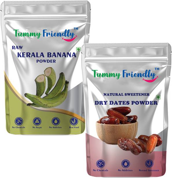 TummyFriendly Foods Dry Dates Powder and Raw Kerala Banana Powder Cereal