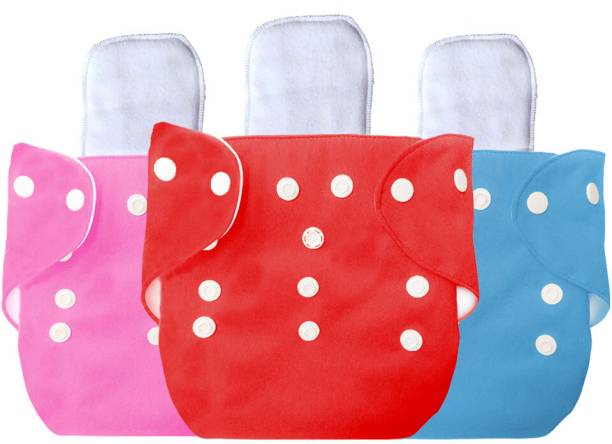 VEERAA CLOTHING Reusable Combo-3 Cloth Diaper with White Insert pad-01 Changing Station