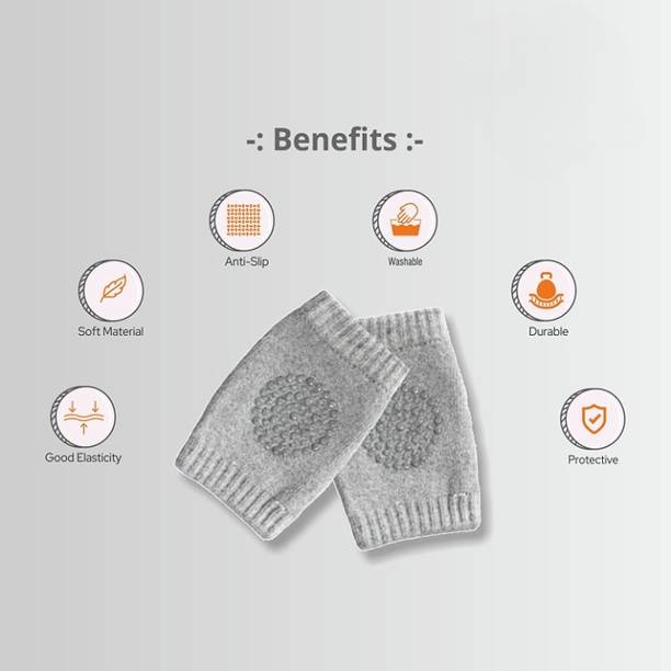 LepdoCart Knee Protector, Anti-Slip Silicone Dots, Knee Support for Crawling & Walking Multicolor Baby Knee Pads