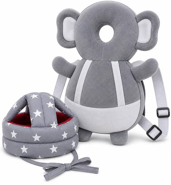 Hemu Cute Elephant Plush Baby Safety Backpack with Adjustable Harness