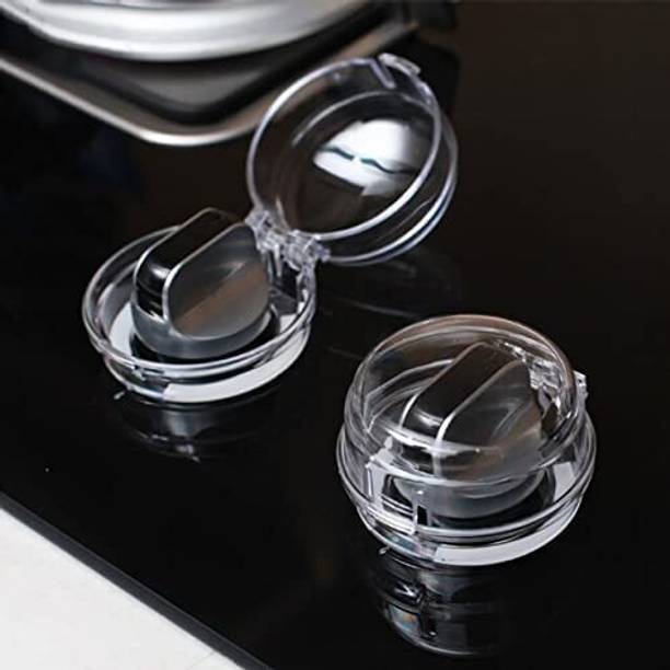 Shree Ganesh Enterprice Gas Stove Knob Covers for Child Safety | Stove Knob Protector Plastic Cabinet/Drawer Handle