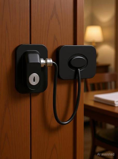 ECAPT Child Safety Device Refrigerator Lock and fridge lock Lock Black