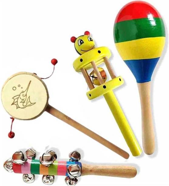 Little Mind Get Your Child's Playtime Rolling with Pack of 4 Rattles Set for Kids Rattle