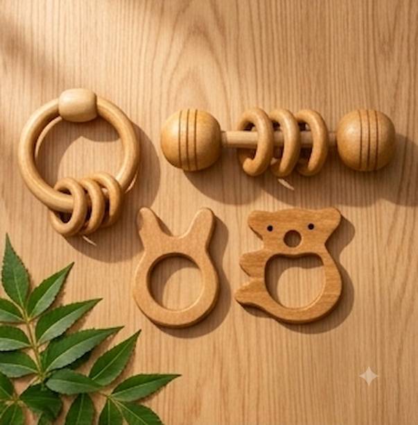 Aditya Creation TOY-NEEM-RTL-4PCS Rattle