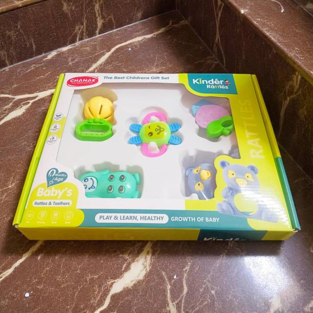 Chaknak Colorful Teether Rattle Set of Attractive Rattle Toy Rattle