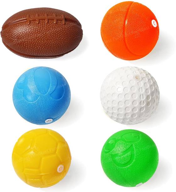 FunBlast Baby Bath Toys – Pack of 6 Colorful Squeeze Balls for Toddlers & Babies Bath Toy