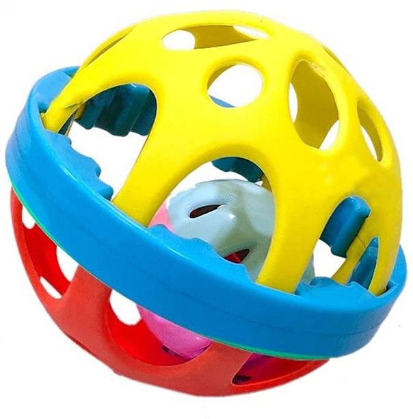 Nexteesh New Pinch Colorful Rattle Ball Toy - Multicolour Rattle