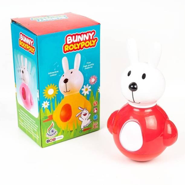 Pleasure Treasure Bunny Roly Poly Push and Shake Rattling Toy Rattle