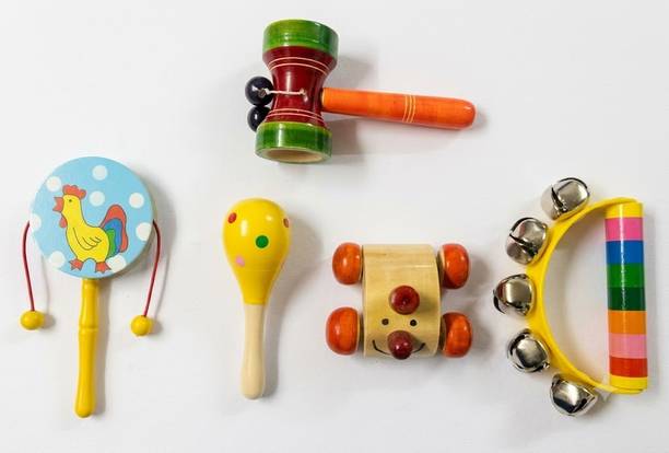 Woodlebee Wooden Handcrafted Rattle Rattle