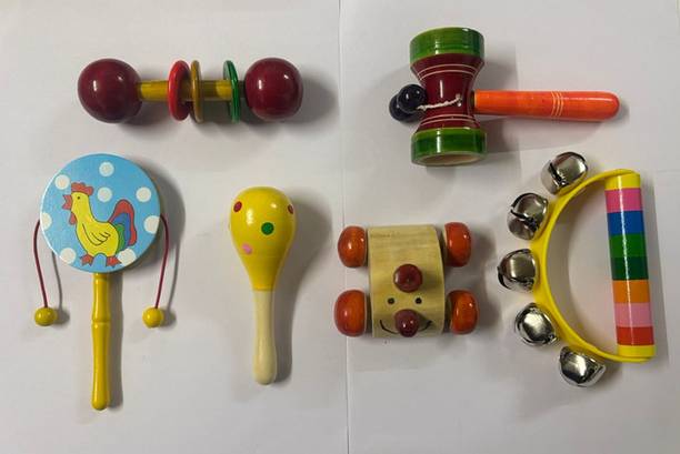 Woodlebee Wooden Musical Toys & Rattles Rattle