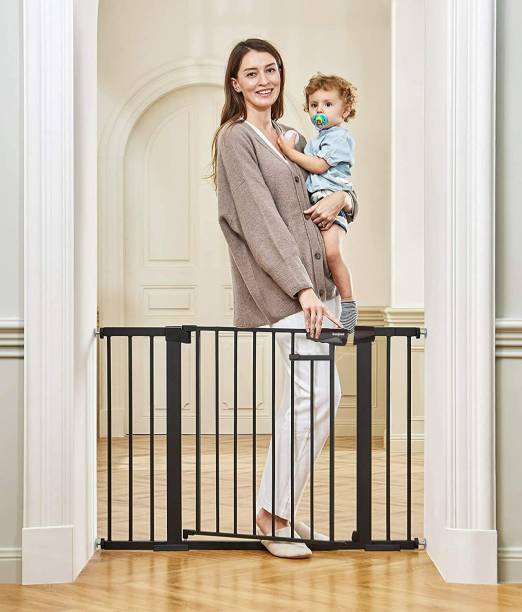 baybee Auto Close Baby Safety Gate, Baby Fence with Double Lock System for Dogs & Kids Safety Gate