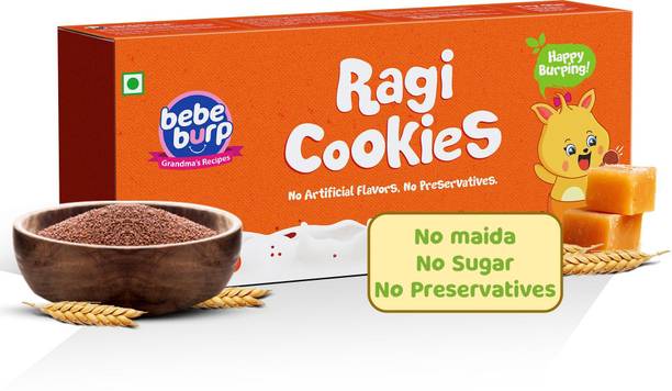 bebe burp Organic Ragi Cookies,Tasty & Healthy Kids Biscuit Snacks Baby Snacks 150 g