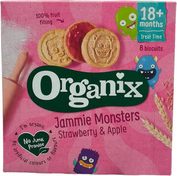 ORGANIX Jammie Monsters Strawberry & Apple (18m+) Baby Snacks 100 g