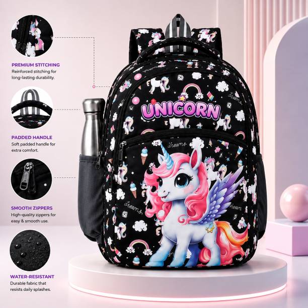 fetchandculture ASHF BLACK UNICORN 26 L Backpack