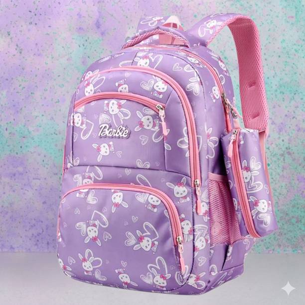 Gloft Trendy Bunny Printed Girls Backpack Laptop bag for Colleg/Casual & School use 30 L लैपटॉप बैकपैक