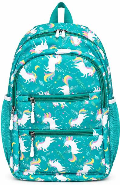 VALCRAFT CARRY Unicorn Print Girls School Backpack, 15L Polyester Pack of 01 15 L Backpack
