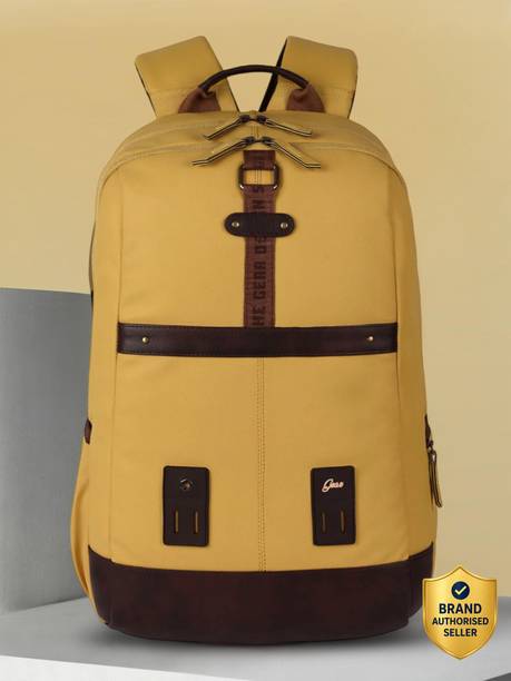 Large 31 L Laptop Backpack Classic Anti Theft Faux Leather
