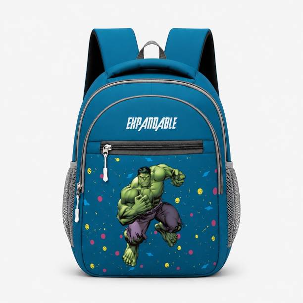 Expandable Hulk Premium Printed School Bag for Boys & Girls | waterproof school bag 18 L Backpack