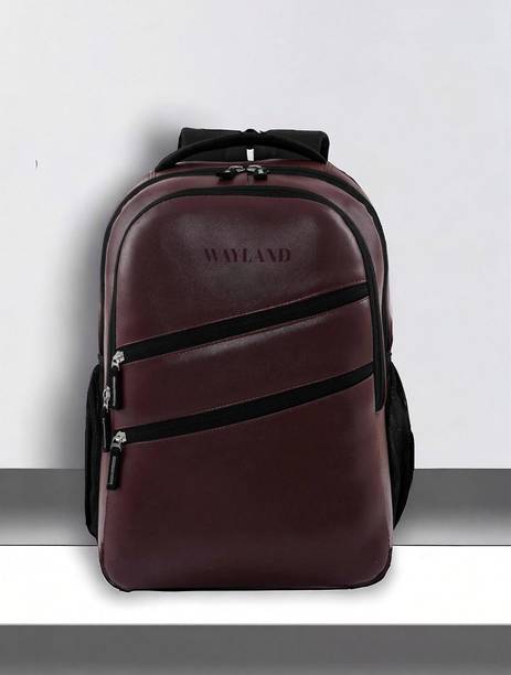 Wayland Classic Vegan Leather School College Office And Travel Bag Men & Women Backpack 33 L Laptop Backpack