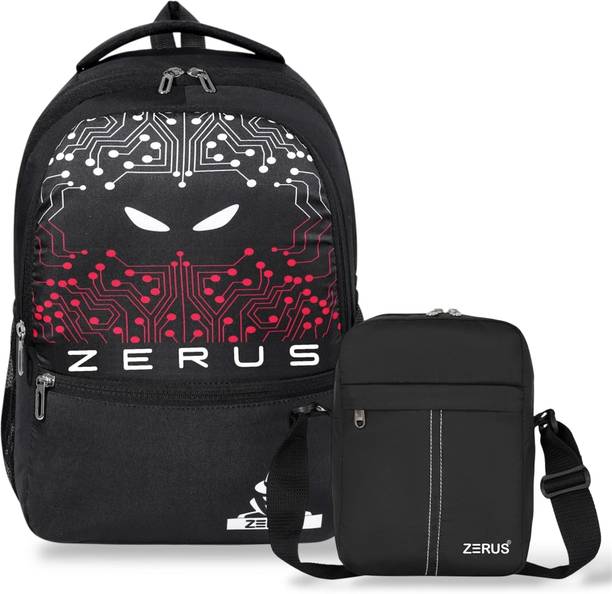 ZERUS Backpack and Sling Bag Combo for Men Boys Travel College School Use 32 L Trolley Laptop Backpack