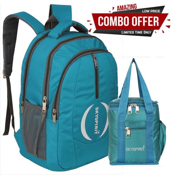 sky spirit Multipurpose Backpack Combo – Daily Use Backpack with Lunch Carry Bag 45 L Backpack