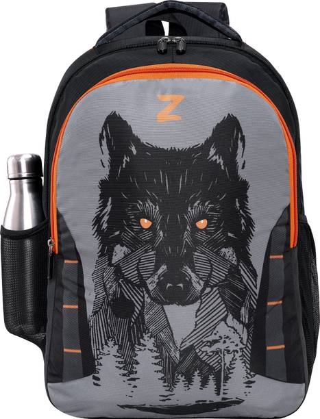 ZERUS Trendy Wolf Print Backpack for Men & Boys Perfect for School College and Travel 35 L Laptop Backpack