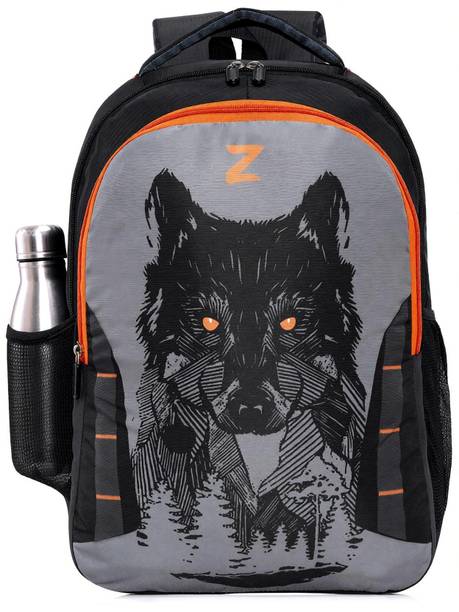 ZERUS Trendy Wolf Print Backpack for Men & Boys Perfect for School College and Travel 35 L Laptop Backpack