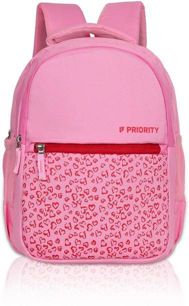 Priority 16 Inch Mischief 004 Light Pink Printed School 27 L Backpack