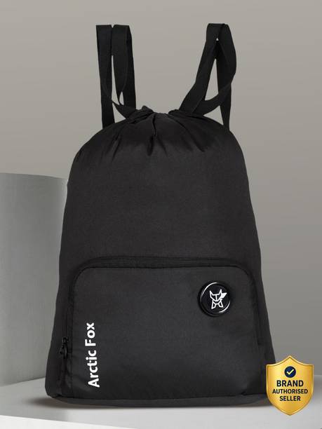 Small 15 L Backpack Black Drawstring Bag