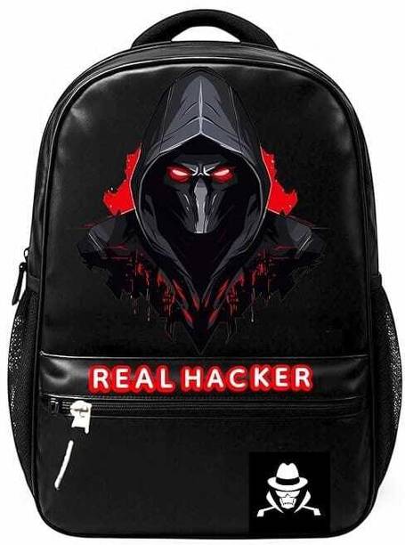 saracreation Real Hacker bag Hoodie Mask Graphic | Casual Bag 2 Hidden Pocket 40 L Backpack